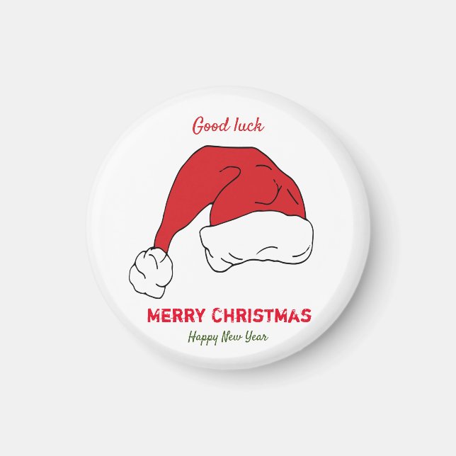 Minimalistisk jul och nyår Lycklig Magnet (Framsidan)