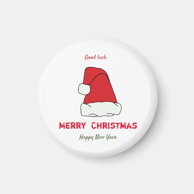 Minimalistisk jul och nyår Lycklig Magnet (Framsidan)