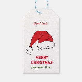 Minimalistisk jul och nyår Lycklig Presentetikett