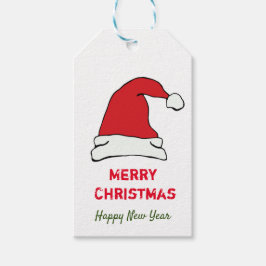 Minimalistisk jul och nyår Lycklig Presentetikett