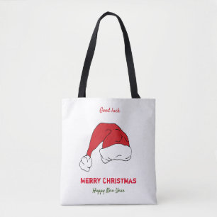Minimalistisk jul och nyår Lycklig Tygkasse