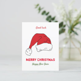 Minimalistisk jul och nyår Lycklig Vykort