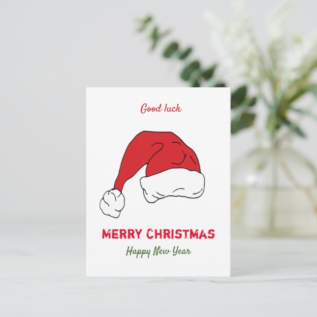 Minimalistisk jul och nyår Lycklig Vykort (Stående Fram)