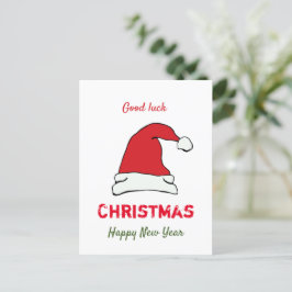 Minimalistisk jul och nyår Lycklig Vykort
