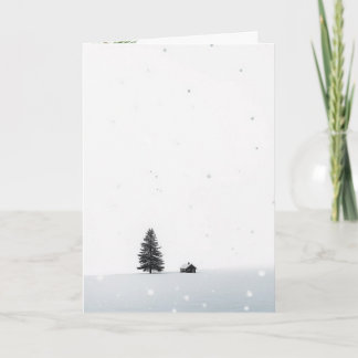 Minimalistisk jul vintrigt scenario kort
