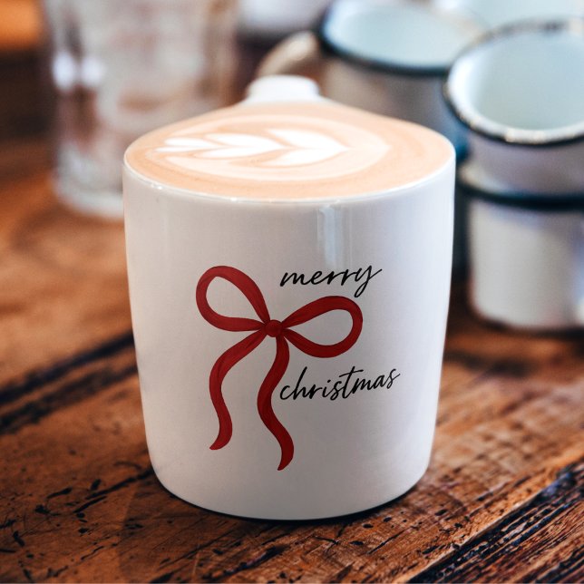 Minimalistisk julbåge i rött - God Jul Espressomugg (Skapare uppladdad)