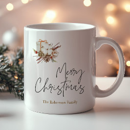 Minimalistisk julbomull Bouquet Mugg