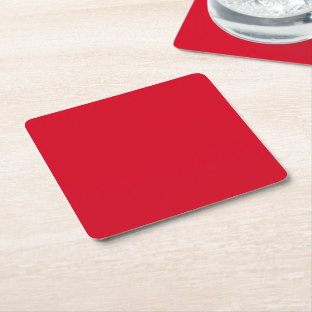Minimalistisk juldesign för röda pappersunderlägg underlägg papper kvadrat (Vinklad)