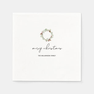 Minimalistisk julfamilj i God jul Pappersservett