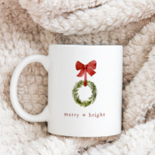 Minimalistisk julgrå. Merry + Bright Kaffemugg