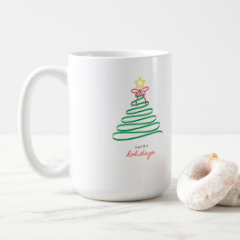 🎄 Minimalistisk julgran Holiday-mugg Kaffemugg