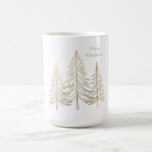 Minimalistisk julgran i guld, God jul