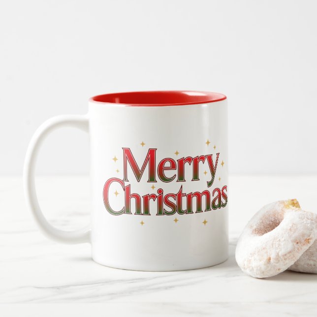 Minimalistisk julgran kopp – Holiday kaffe (Med munk)
