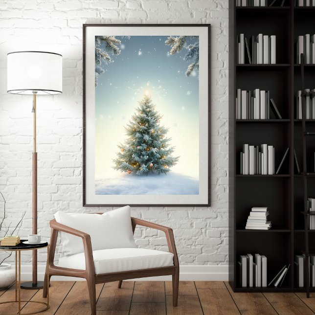 Minimalistisk julgransaffisch poster (Skapare uppladdad)
