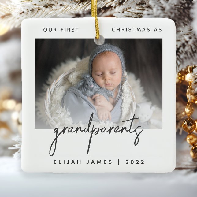 Minimalistisk julgransprydnad för mor- och farförä keramik (Skapare uppladdad)