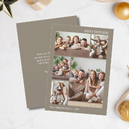 Minimalistisk julklapp för 5 fotokollage-familj julkort