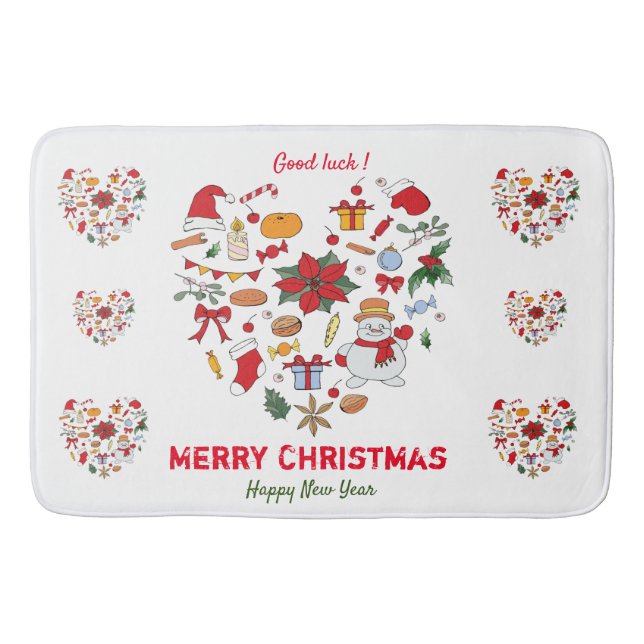 Minimalistisk julklapp och nyårskurs för Lycklig Badrumsmatta (Framsidan)