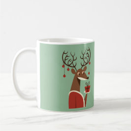 Minimalistisk julklappsgåva närvarande helgdag kaffemugg