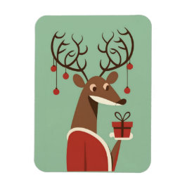 Minimalistisk julklappsgåva närvarande helgdag magnet