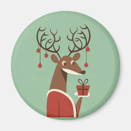 Minimalistisk julklappsgåva närvarande helgdag magnet