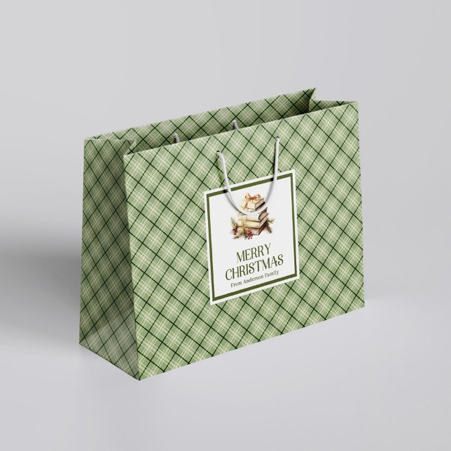 Minimalistisk julklappspåse Neutral Pastell Design (Minimalist Christmas Gift Bag Neutral Pastel Design)