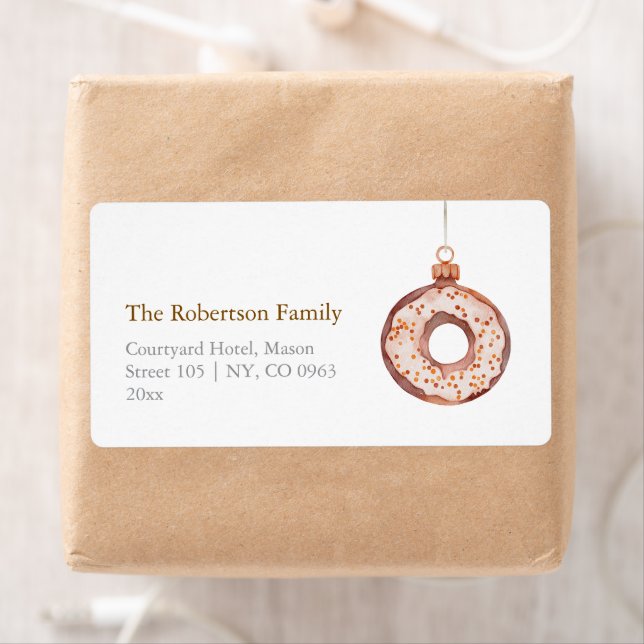 Minimalistisk julklump Ornament Fraktsedel (Insitu)