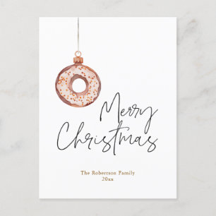 Minimalistisk julklump Ornament Helg Vykort