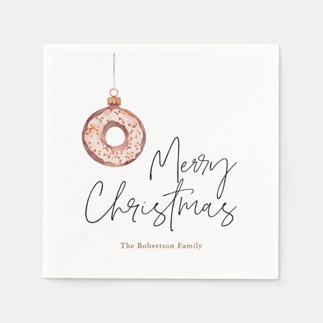 Minimalistisk julklump Ornament Pappersservett (Framsidan)