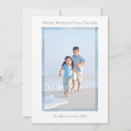 MINIMALISTISK JULKORT MED STRANDtema FRÅN FLORIDA