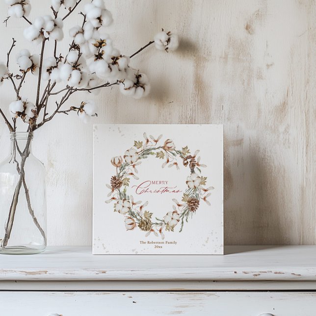 Minimalistisk julkrans julkort (Skapare uppladdad)