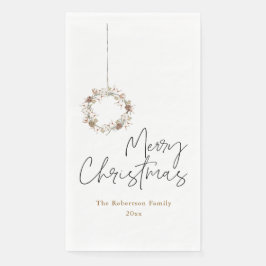 Minimalistisk julkrans pappersservett