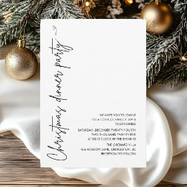 Minimalistisk julmiddag Party Inbjudningar