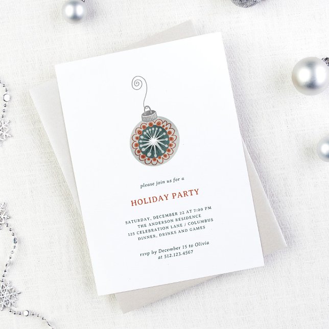 Minimalistisk julprydnad | JULFEST Inbjudningar (A minimalist and elegant holiday party invitation)