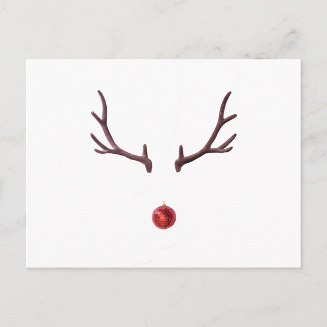 Minimalistisk julren helg vykort (Framsida)