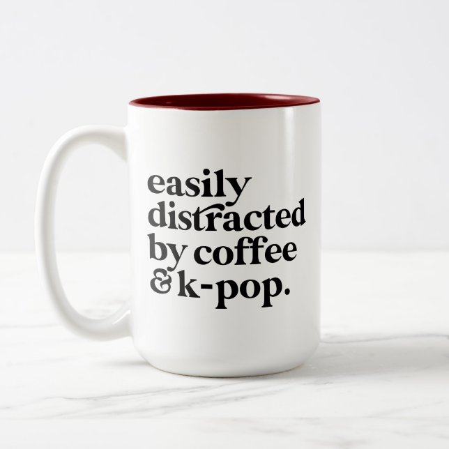 Minimalistisk K-pop Två-Tonad Mugg (Vänster)