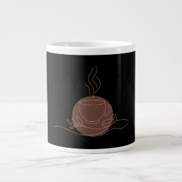 Minimalistisk kaffekonst - kaffe älskare jumbo mugg