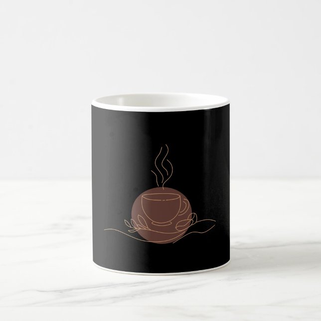 Minimalistisk kaffekonst - kaffe älskare kaffemugg (Skapare uppladdad)