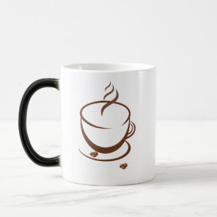 Minimalistisk kaffekopp Linjekonstmugg med rostad