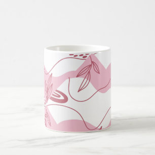 Minimalistisk kaffemugg med mönster