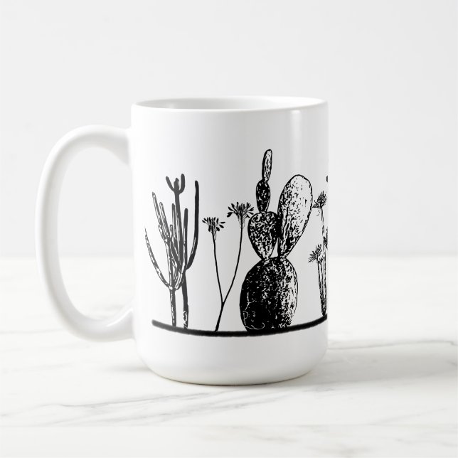 Minimalistisk Kaktus — Kaffe kopp (Vänster)