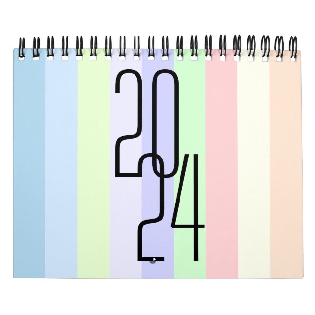 Minimalistisk kalender för färg-väggen (Omslag)