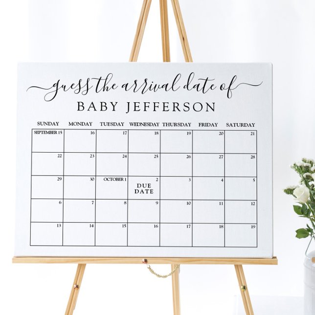 Minimalistisk kalender för gissning av förlossning poster (Skapare uppladdad)