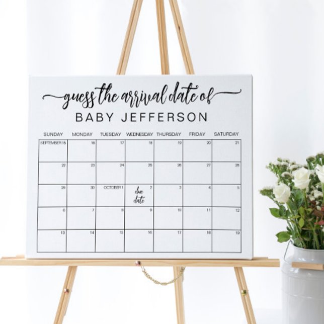 Minimalistisk kalender för gissning av förlossning poster (Skapare uppladdad)