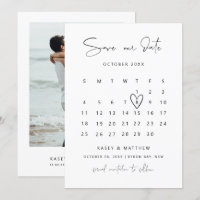 Minimalistisk kalender fotografera Save the Date I