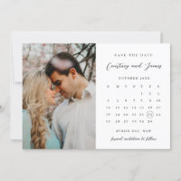 Minimalistisk kalender fotografera Spara datum inb