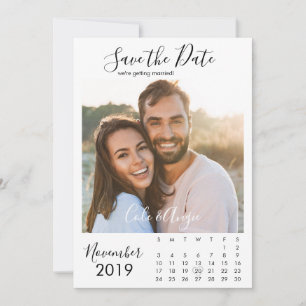 Minimalistisk kalender spara datumet med foto