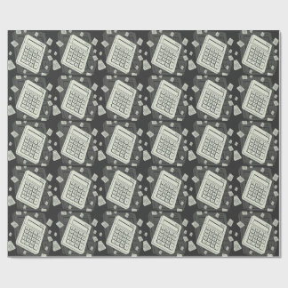 Minimalistisk kalkylator och illustration av matem presentpapper