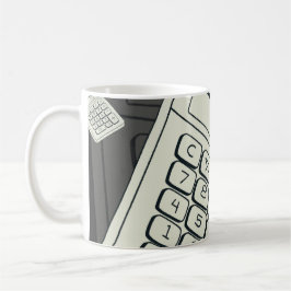 Minimalistisk kalkylator och matematikmönsterillus kaffemugg