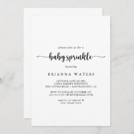 Minimalistisk kallgrafi av Sprinkle-inbjudan till  Inbjudningar