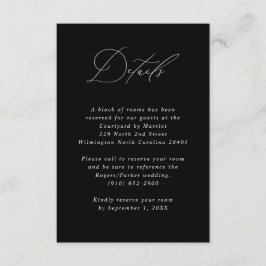 Minimalistisk kalligrafi av Bröllop-gästinformatio Tilläggskort